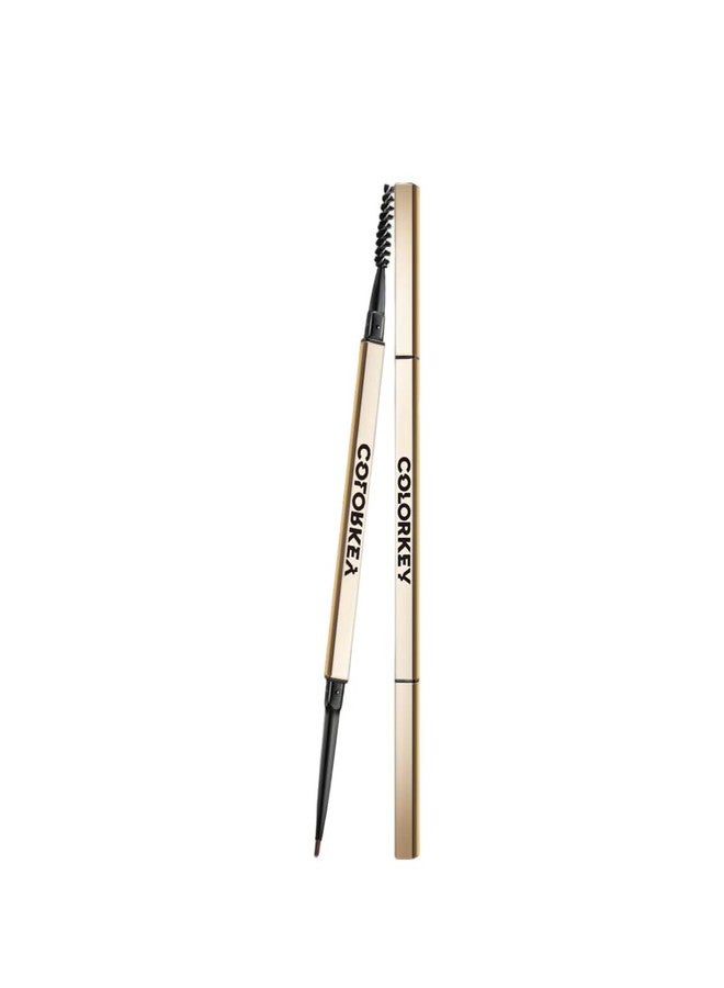 COLORKEY Contour Sketch Eyebrow Pencil: Retractable, Small Triangle Core, Defines Various Brow Shapes, Creates Defined Brows, Long-Lasting Wear (01 Mocha Brown) - Image 1